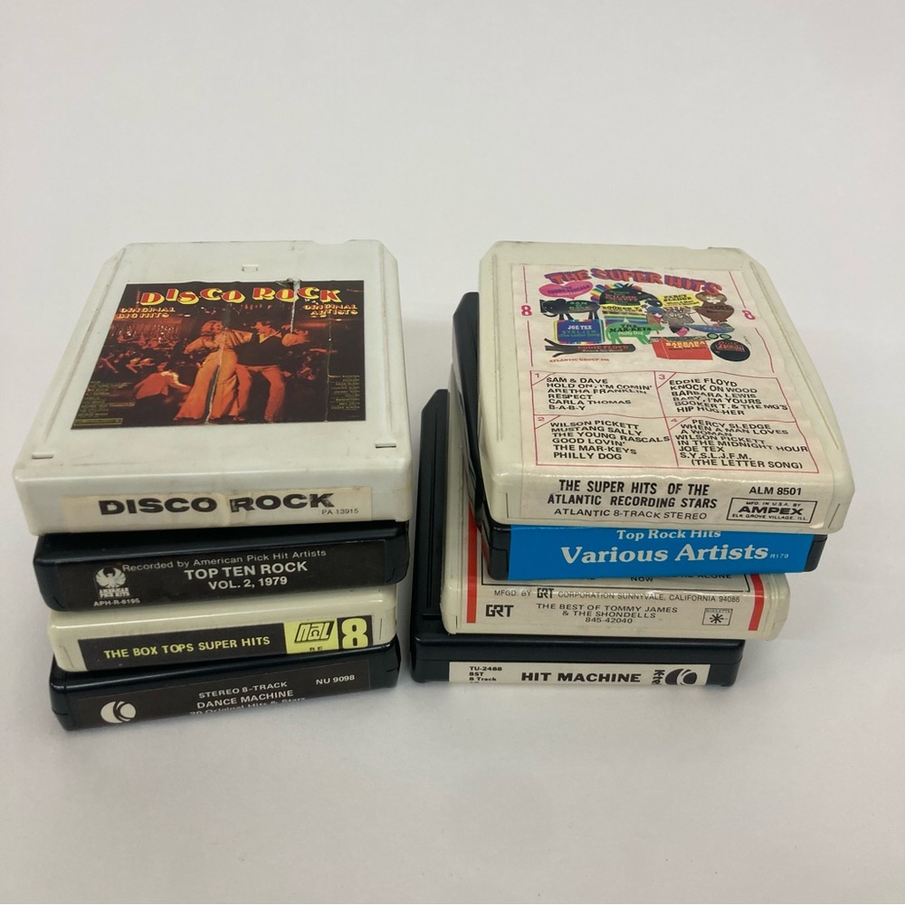 Lot of (8) 8 Track Tapes Various Greatest Hits